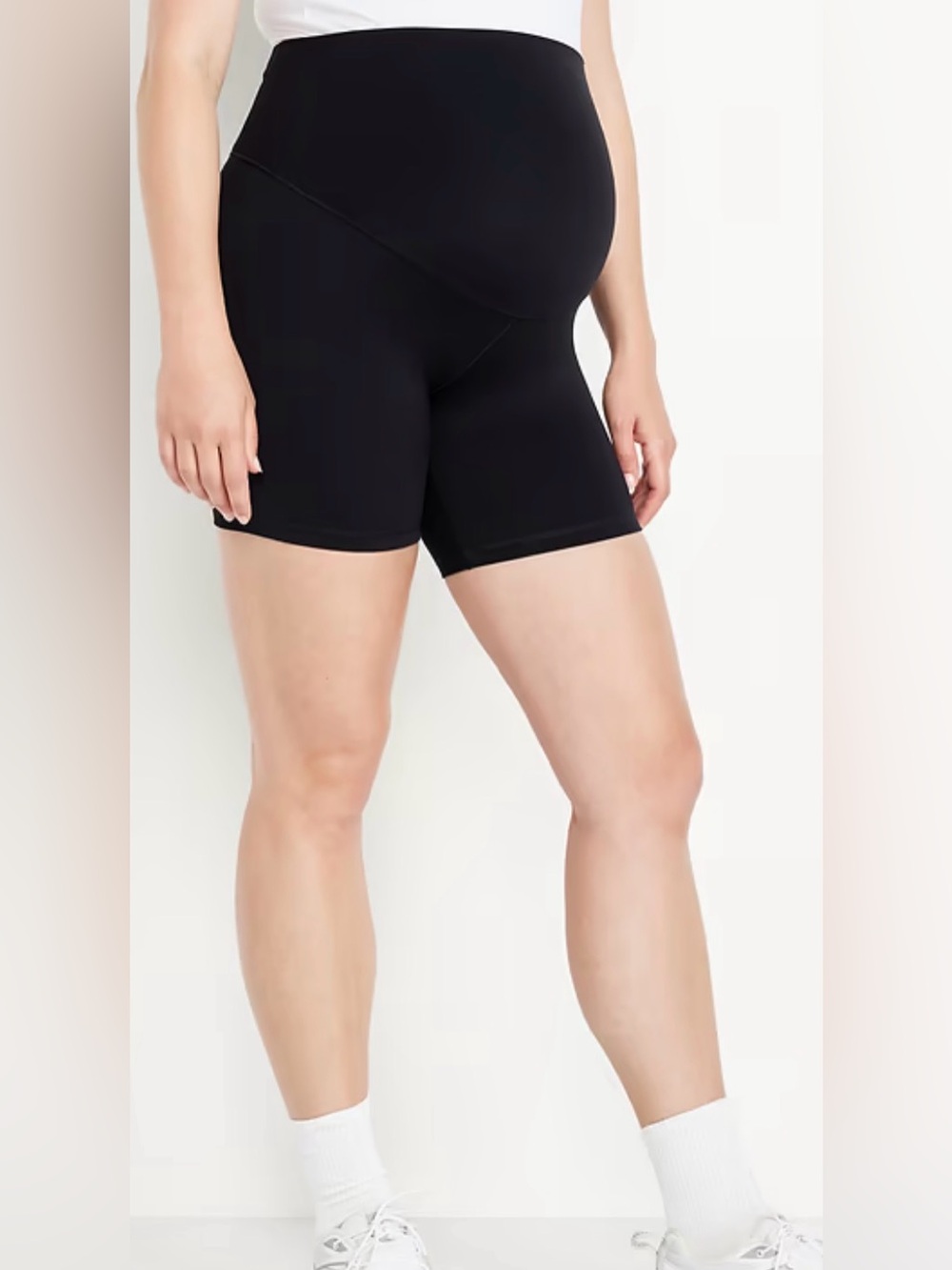 Old Navy Maternity Studio Smooth Bike Shorts, Black, sz L